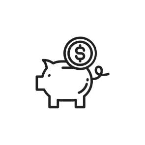 Piggy bank icon